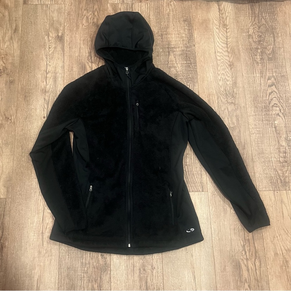 CHAMPION | black fleece hooded jacket